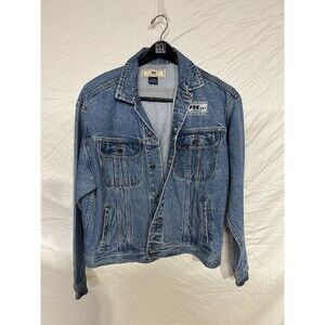 Vintage Levis Denim Jacket Mens Blue Jean Grunge 90s Y2K Pennsylvania Railroad